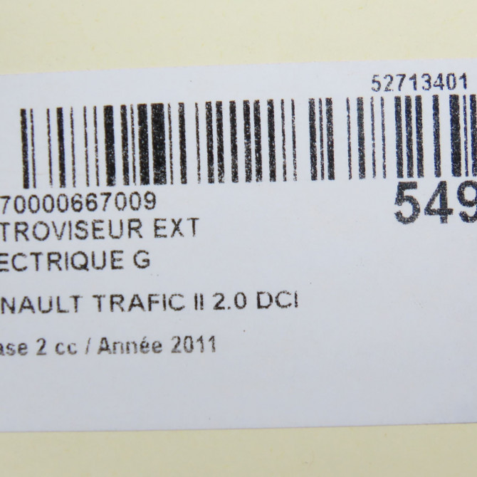 Retroviseur exterieur electrique gauche occasion RENAULT TRAFIC II Phase 2 08-2006->... 2.0 DCI 115ch 963028030R 6