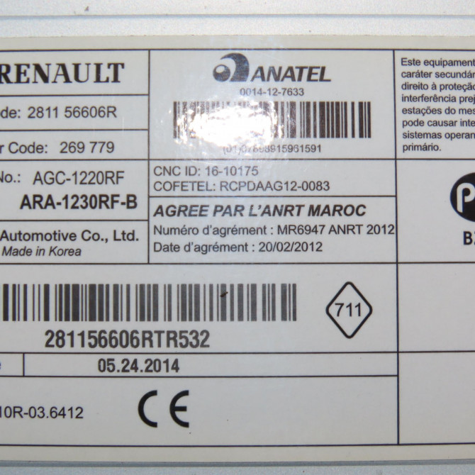 Autoradio occasion RENAULT KANGOO II Phase 2 01-2013->... 1.5 DCI 90ch 280210585R 5