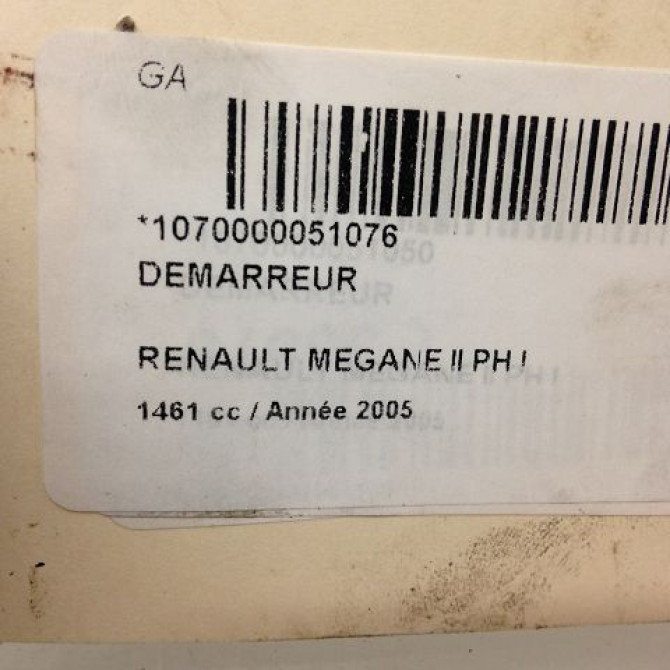 Démarreur occasion RENAULT MEGANE II Phase 1 09-2003->12-2005 1.5 DCI 80ch 233000603R 5