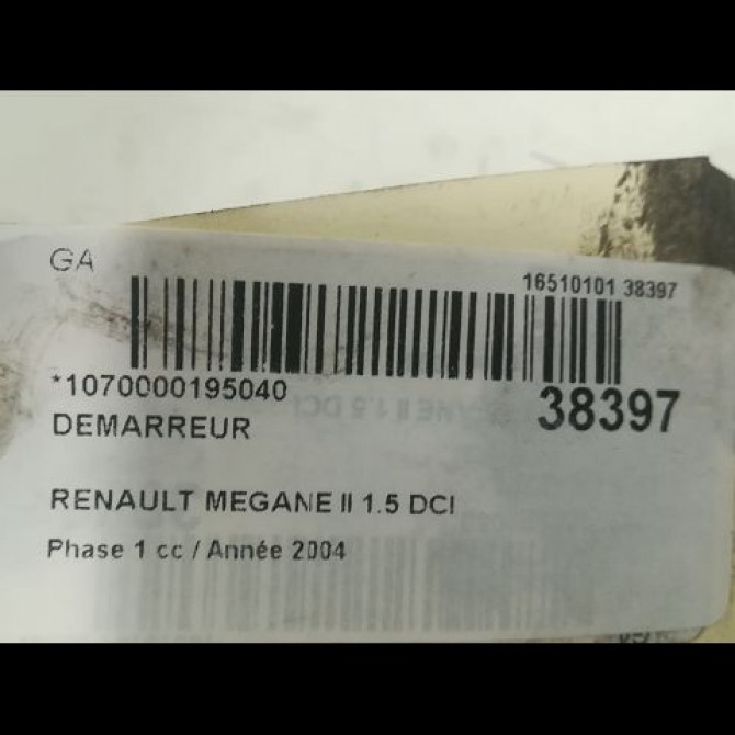 Démarreur occasion RENAULT MEGANE II Phase 1 09-2003->12-2005 1.5 DCI 80ch 233000603R 4