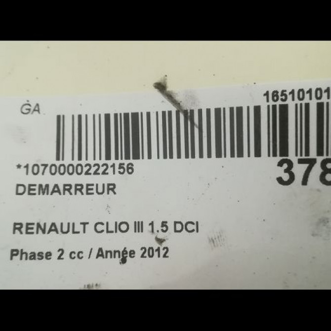 Démarreur occasion RENAULT CLIO III Phase 2 03-2009->12-2014 1.5 DCI 105ch 233000603R 4