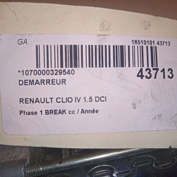 Démarreur occasion RENAULT CLIO IV Phase 1 04-1995->04-1999 1.5 DCI 90ch 233000603R 5