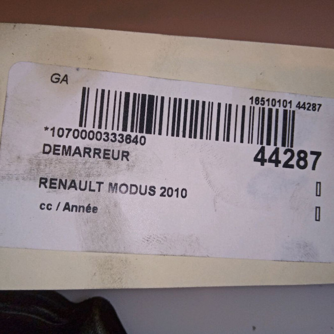 Démarreur occasion RENAULT MODUS Phase 2 01-2008->12-2012 1.5 DCI 85ch 233000603R 5