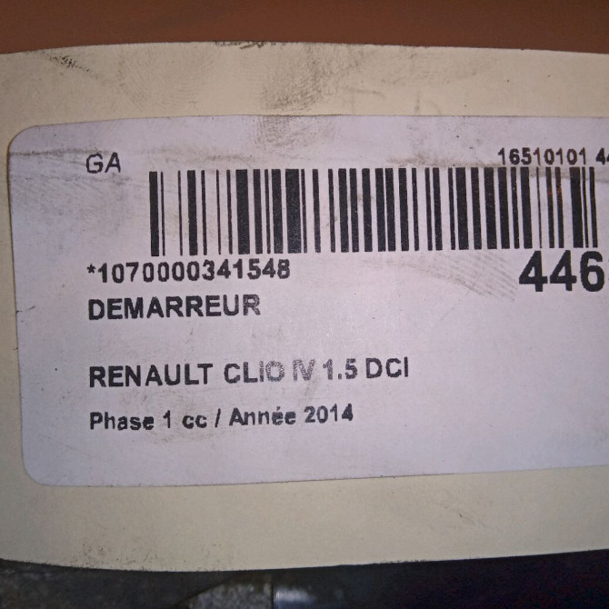 Démarreur occasion RENAULT CLIO IV Phase 1 07-2012->... 1.5 DCI 90ch 233000603R 6