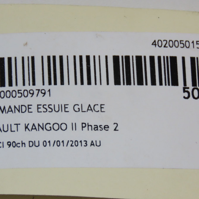 Commande essuie glace occasion RENAULT KANGOO II Phase 2 01-2013->... 1.5 DCI 90ch 8201577539 6