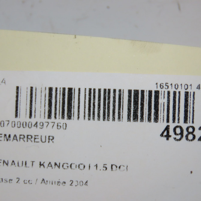 Démarreur occasion RENAULT KANGOO I Phase 2 03-2003->06-2010 1.5 DCI 80ch 233000603R 3