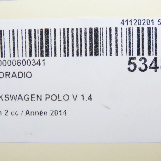 Autoradio occasion VOLKSWAGEN POLO V Phase 2 02-2014->... 1.4 TDI 90ch 6C0919603A 8