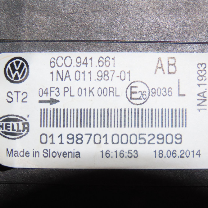 Phare antibrouillard avant gauche occasion VOLKSWAGEN POLO V Phase 2 02-2014->... 1.4 TDI 90ch 6C0941661G 5