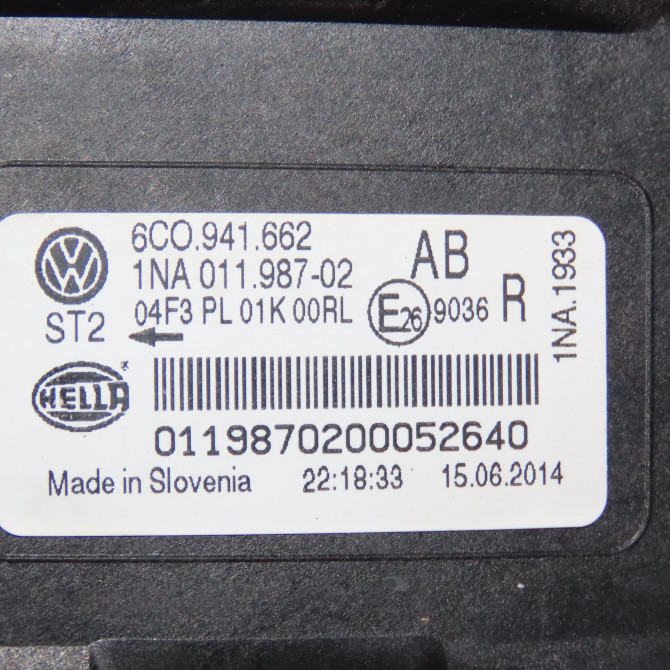 Phare antibrouillard avant droit occasion VOLKSWAGEN POLO V Phase 2 02-2014->... 1.4 TDI 90ch 6C0941662G 5