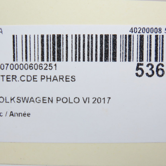 Interrupteur commande de phares occasion VOLKSWAGEN POLO VI 5G0941431AFWZU 6