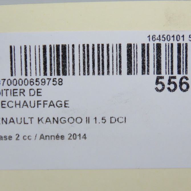 Boitier de préchauffage occasion RENAULT KANGOO II Phase 2 01-2013->... 1.5 DCI 90ch 110679886R 5