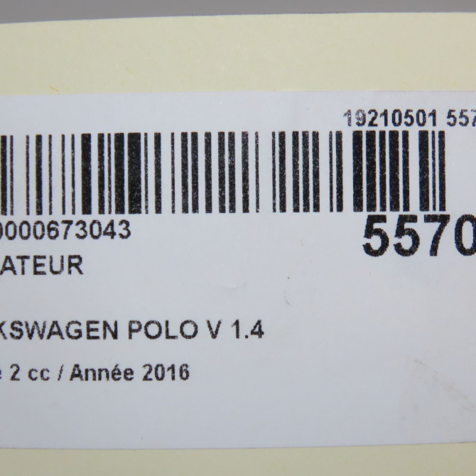 Radiateur occasion VOLKSWAGEN POLO V Phase 2 02-2014->... 1.4 TDI 90ch 6R0121253L 5