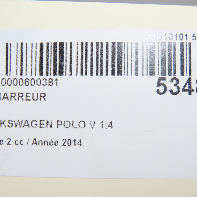 Démarreur occasion VOLKSWAGEN POLO V Phase 2 02-2014->... 1.4 TDI 90ch 2Z911021K 7