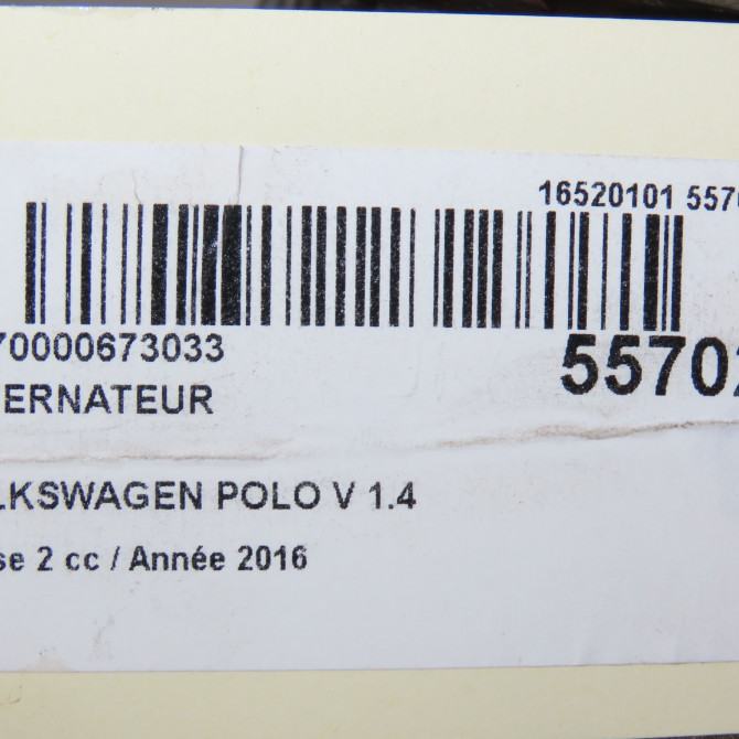 Alternateur occasion VOLKSWAGEN POLO V Phase 2 02-2014->... 1.4 TDI 90ch 4B903024 8