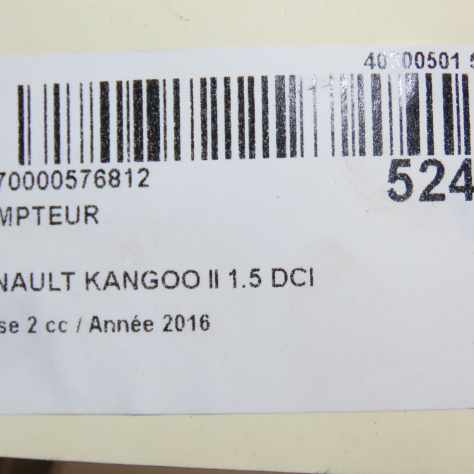 Compteur occasion RENAULT KANGOO II Phase 2 01-2013->... 1.5 DCI 90ch 248109633R 6