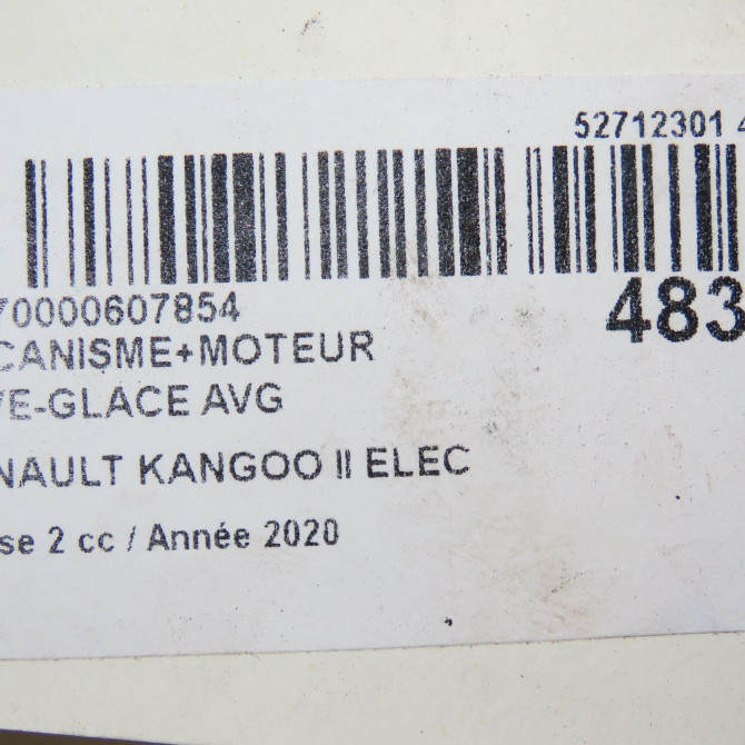 Mecanisme+moteur leve-glace avg occasion RENAULT KANGOO II Phase 2 01-2013->... ELEC 807211404R 7