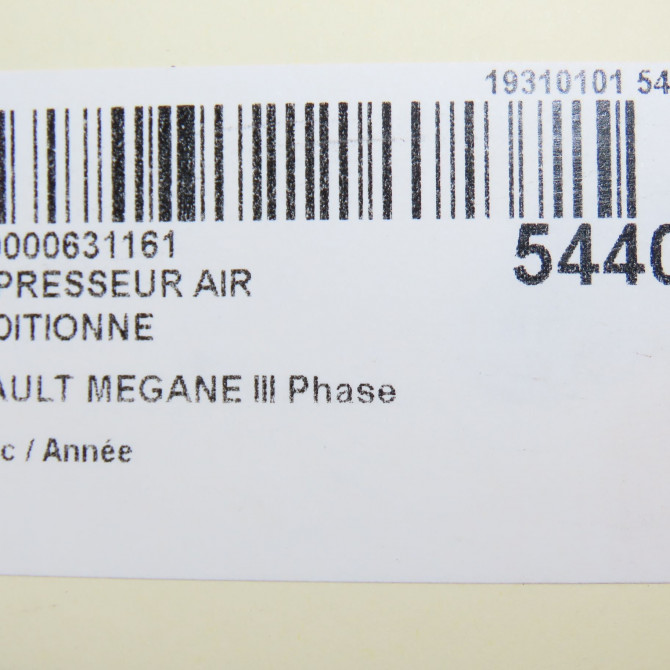 Compresseur air conditionne occasion RENAULT MEGANE III Phase 2 01-2012->06-2014 926008209R 6