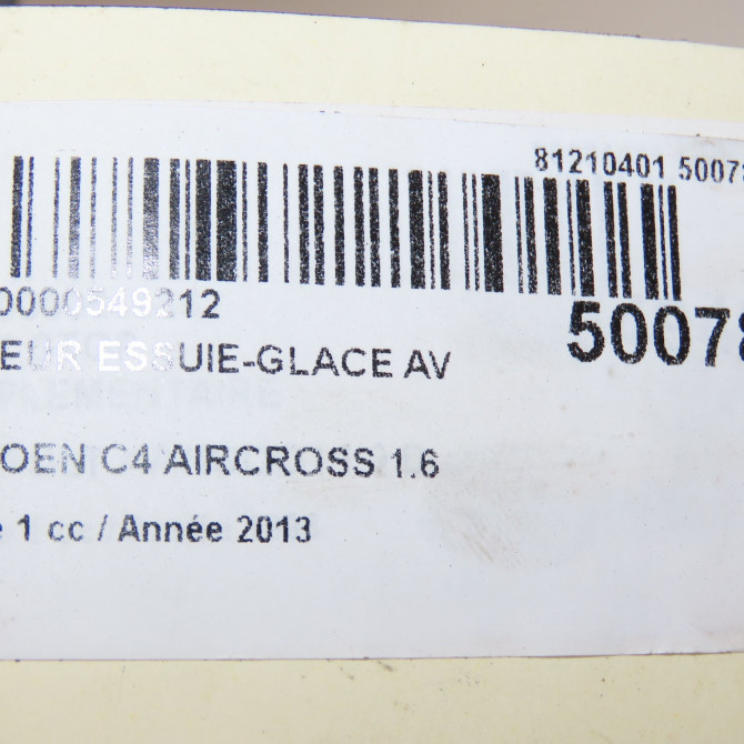 Moteur essuie-glace avant occasion CITROEN C4 AIRCROSS Phase 1 10-2011->... 1.6 e-HDI 115ch 1612912480 7