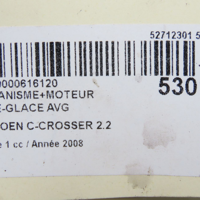 Mecanisme+moteur leve-glace avg occasion CITROEN C-CROSSER Phase 1 04-1995->04-1999 2.2 HDI 160ch 9221CT 7
