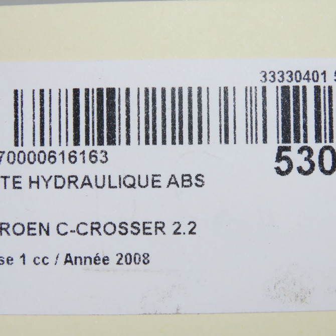 Unité hydraulique ABS occasion CITROEN C-CROSSER Phase 1 04-1995->04-1999 2.2 HDI 160ch 4541JN 6