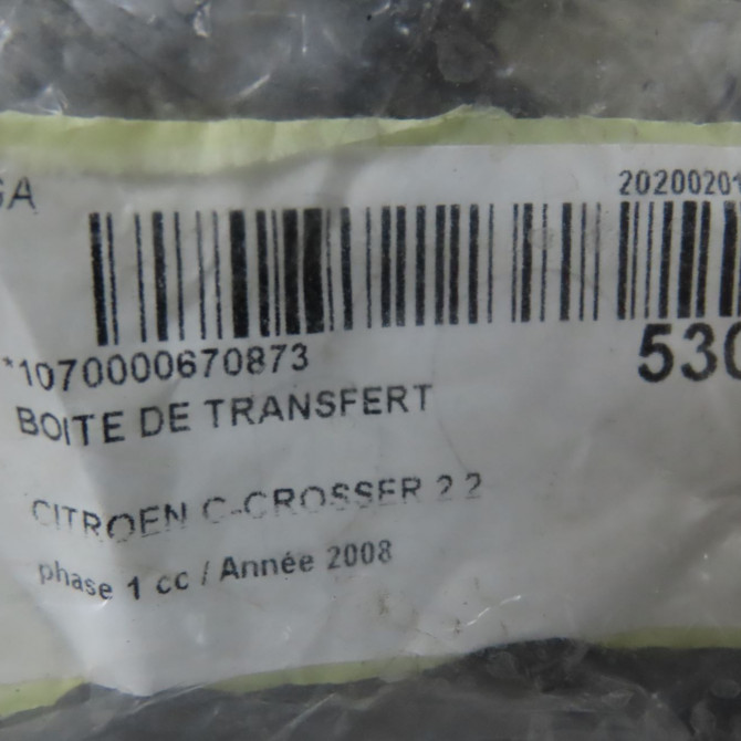 Boite de transfert occasion CITROEN C-CROSSER Phase 1 04-1995->04-1999 2.2 HDI 160ch 1608951980 5