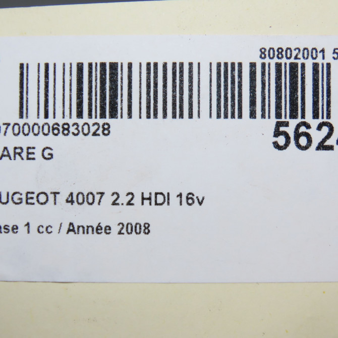 Phare gauche occasion PEUGEOT 4007 Phase 1 07-2007->03-2013 2.2 HDI 16v 6208N1 7