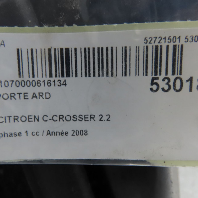 Porte arrière droite occasion CITROEN C-CROSSER Phase 1 04-1995->04-1999 2.2 HDI 160ch 9008S5 4