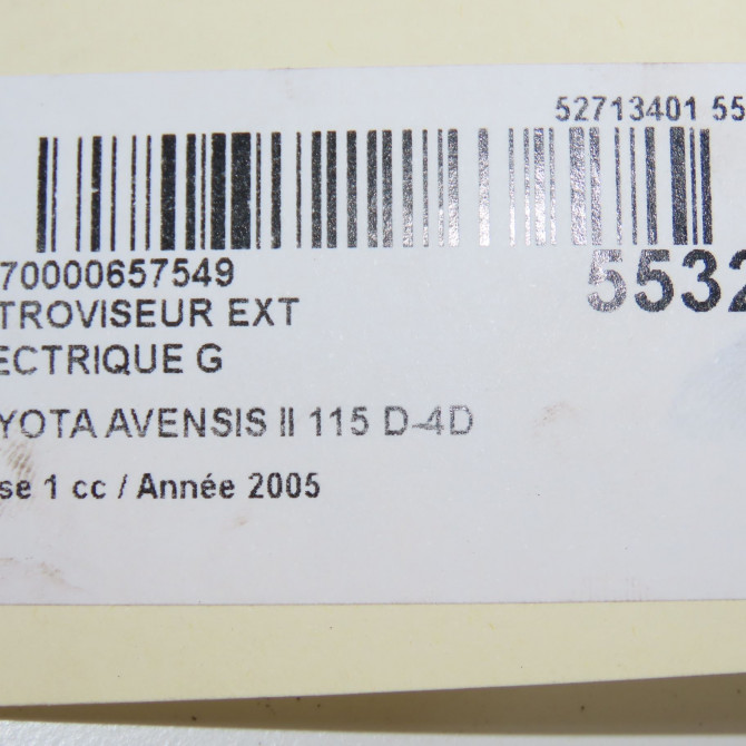 Retroviseur exterieur electrique gauche occasion TOYOTA AVENSIS II phase 1 05-2003->08-2006 115 D-4D 8790605100 7
