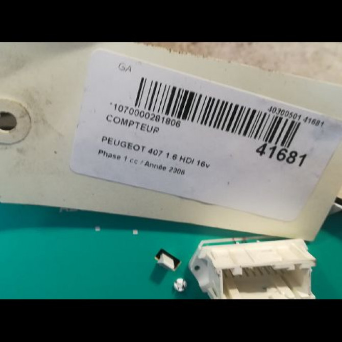 Compteur occasion PEUGEOT 407 Phase 1 04-2004->07-2008 1.6 HDI 16v 610385 3