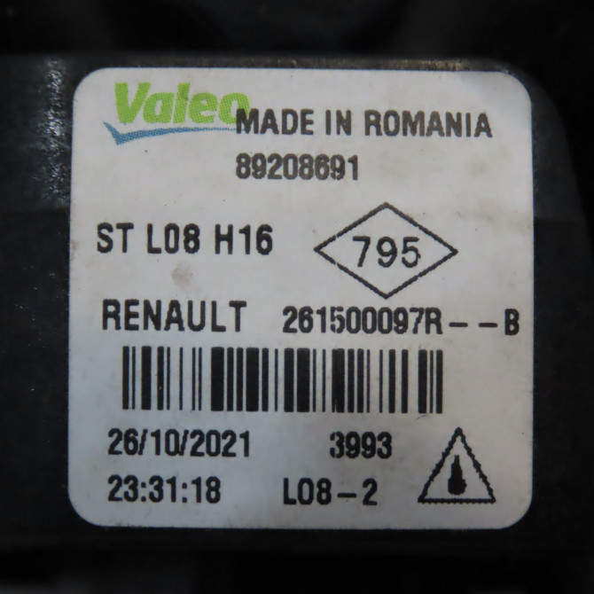 Phare antibrouillard avant droit occasion  261500097R 4