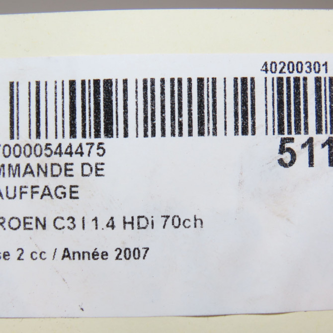 Commande de chauffage occasion CITROEN C3 I Phase 2 10-2005->12-2010 1.4 HDi 70ch 6452C3 6