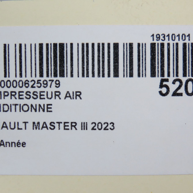 Compresseur air conditionne occasion RENAULT MASTER III 8200848916 8