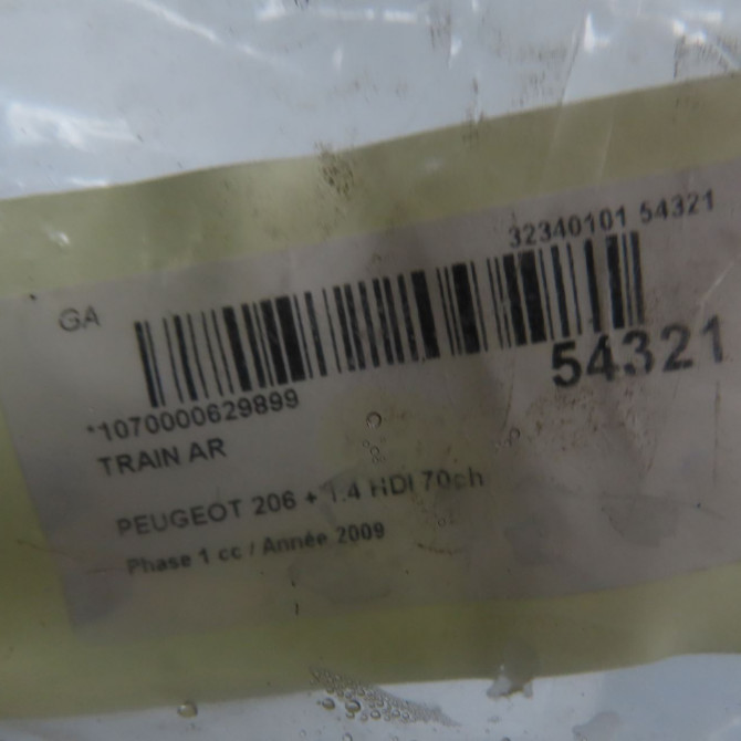Train arrière occasion PEUGEOT 206 + Phase 1 03-2009->05-2013 1.4 HDI 70ch 514897 5