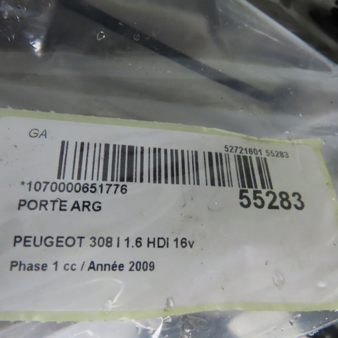 Porte arrière gauche occasion PEUGEOT 308 I Phase 1 09-2007->03-2011 1.6 HDI 16v 90ch 9006L7 5
