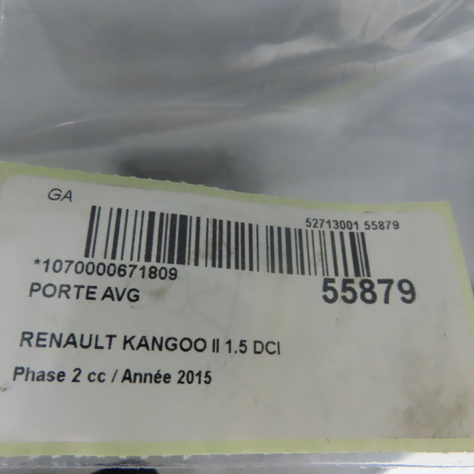 Porte avant gauche occasion RENAULT KANGOO II Phase 2 01-2013->... 1.5 DCI 90ch 801010229R 5