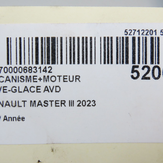 Mecanisme + moteur lève-glace avant droit occasion RENAULT MASTER III 807200008R 8
