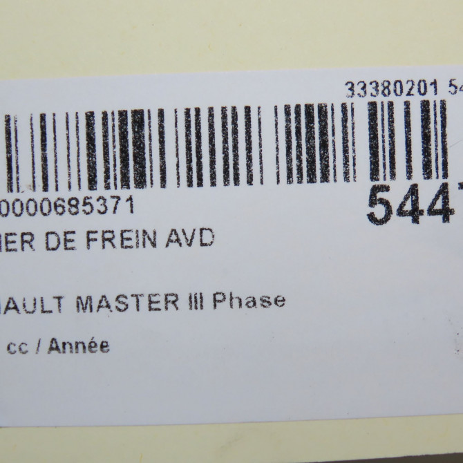 Etrier de frein avant droit occasion RENAULT MASTER III 410013165R 6