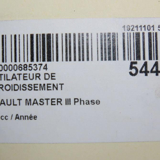 Ventilateur de refroidissement occasion RENAULT MASTER III 8