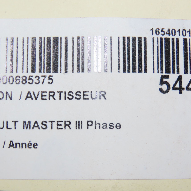 Klaxon  / avertisseur occasion RENAULT MASTER III 256105241R 6