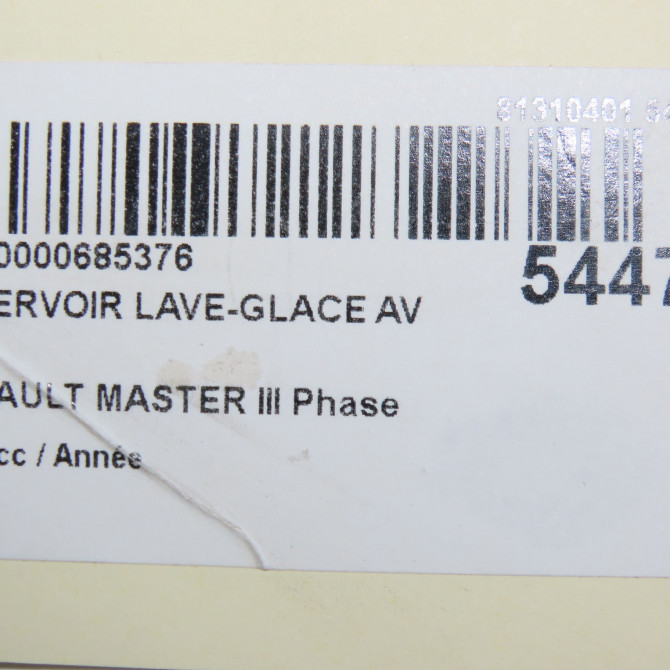 Reservoir lave-glace avant occasion RENAULT MASTER III 289100030R 4