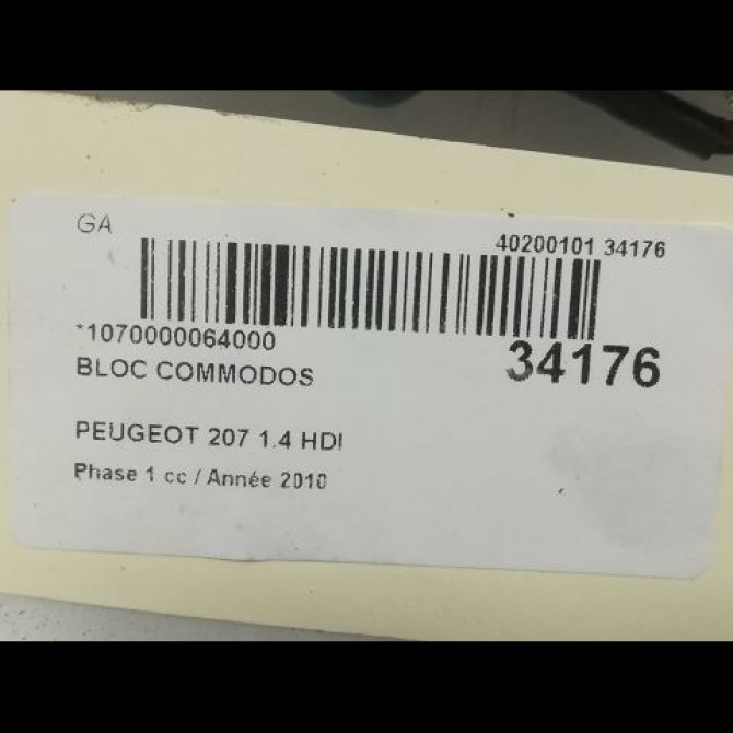 Bloc commodos occasion PEUGEOT 207 Phase 1 04-2006->06-2013 1.4 HDI 6242YW 4