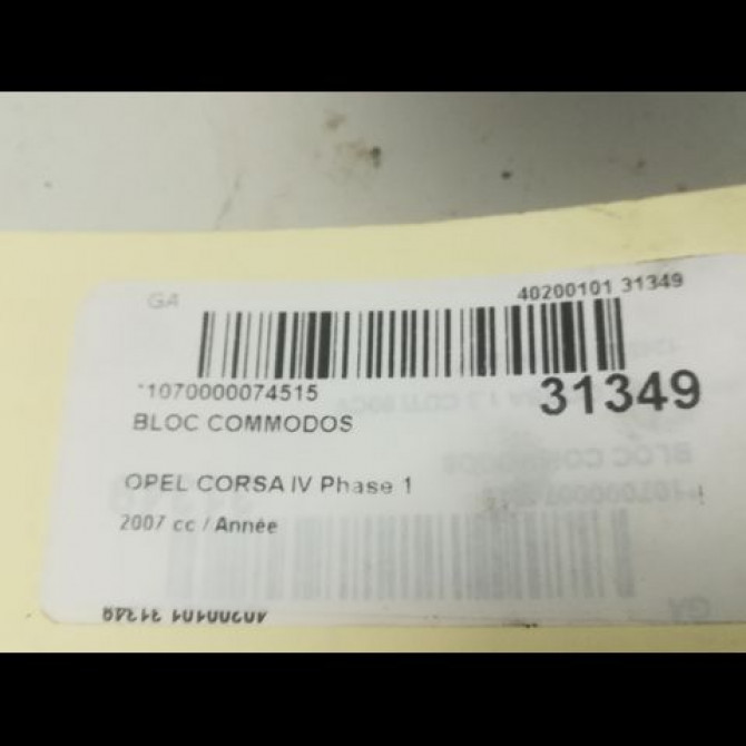 Bloc commodos occasion OPEL CORSA IV Phase 1 09-2006->12-2010 5