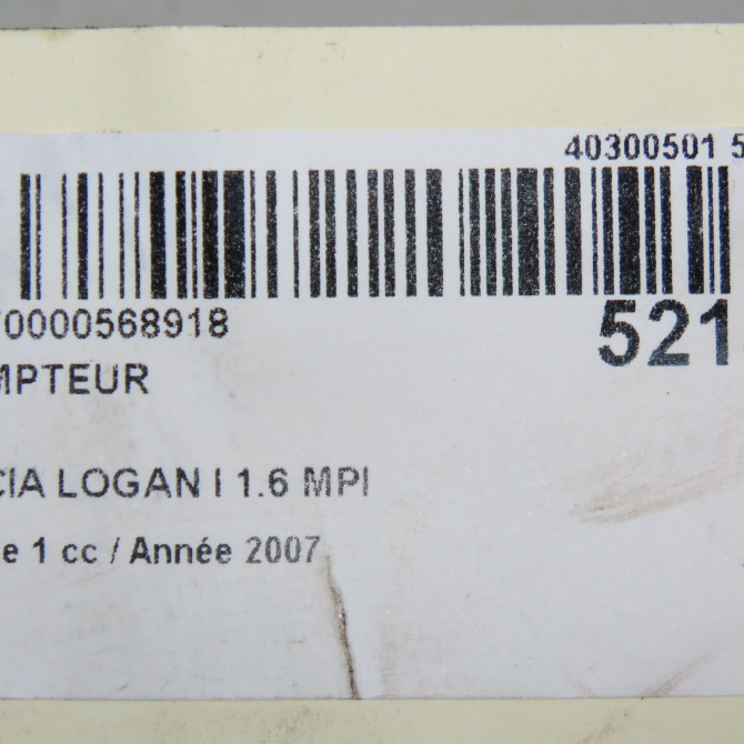 Compteur occasion DACIA LOGAN I Phase 1 06-2005->06-2008 1.6 MPI 248104043R 7