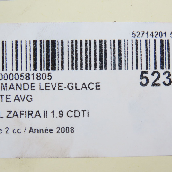 Commande lève-glace porte avant gauche occasion OPEL ZAFIRA II Phase 2 01-2008->12-2014 1.9 CDTI 120ch 13228877 6