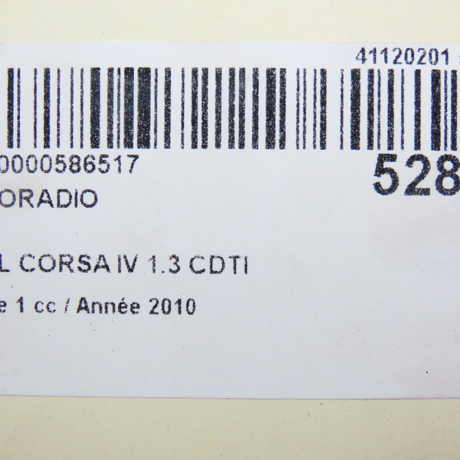 Autoradio occasion OPEL CORSA IV Phase 1 09-2006->12-2010 1.3 CDTI 90ch 13254187 7
