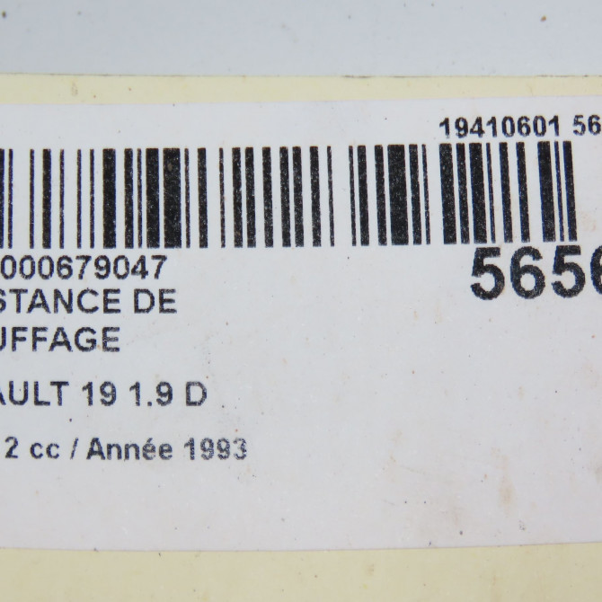 Resistance de chauffage occasion RENAULT 19 Phase 2 04-1992->04-1997 1.9 D 7701034874 5