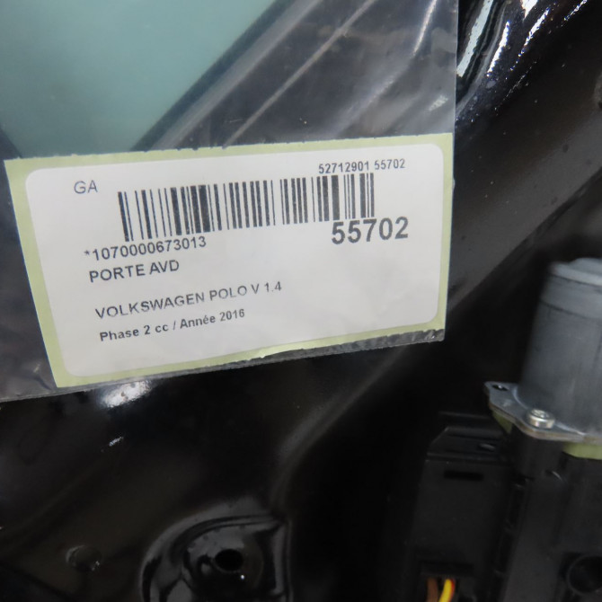 Porte avant droite occasion VOLKSWAGEN POLO V Phase 2 02-2014->... 1.4 TDI 90ch 6R4831056J 4