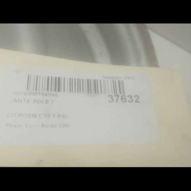 Jante tole occasion CITROEN C15 Phase 1 07-1987->06-1996 1.9 D 8200320038 2