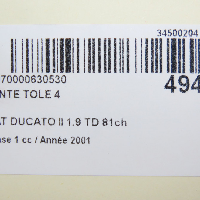 Jante tole occasion FIAT DUCATO II Phase 1 06-1994->03-2002 1.9 TD 81ch 1300254080 4