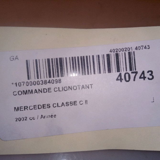 Commande clignotant occasion MERCEDES CLASSE C II Phase 1 05-2000->03-2004 20354506049116 4